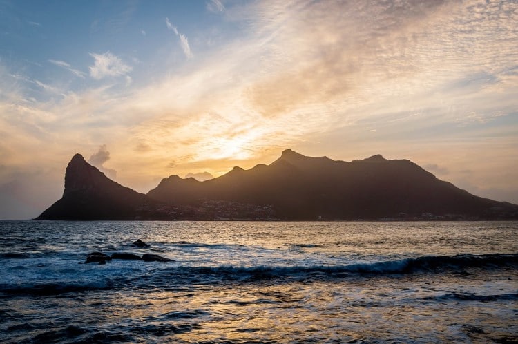 This is sunset over Sentinel Peak, Hout Bay, Cape Town, South Africa. I just love this shot.